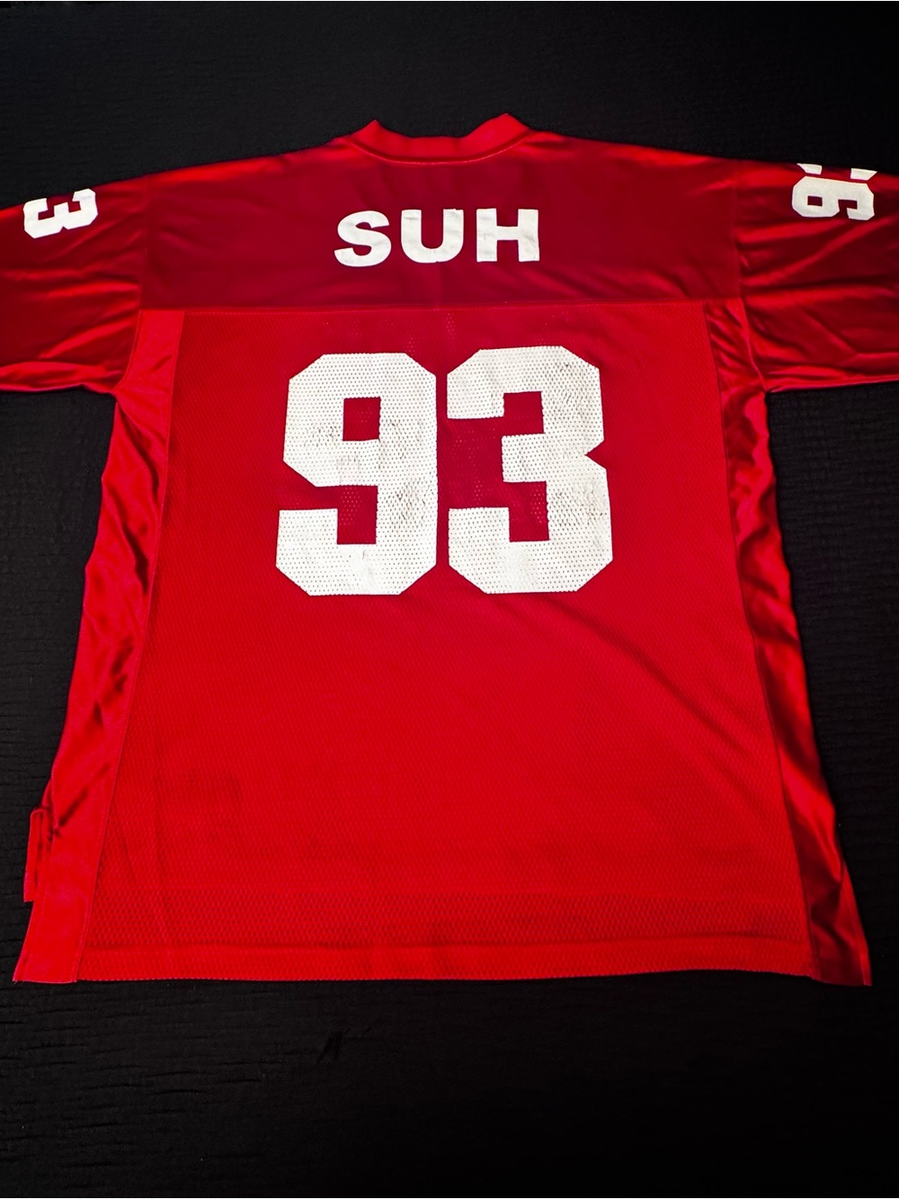 Vintage adidas Nebraska Huskers 93 Ndamukong SUH Jersey Size XL Football V Neck